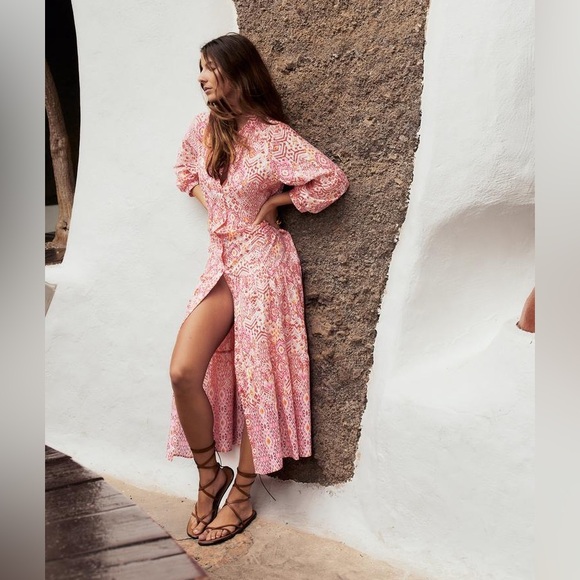 NEW ZARA PRINTED TIERED DRESS - Picture 6 of 9